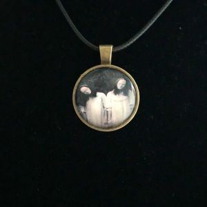 Gothic  Twins inspired 18” adjustable pendant